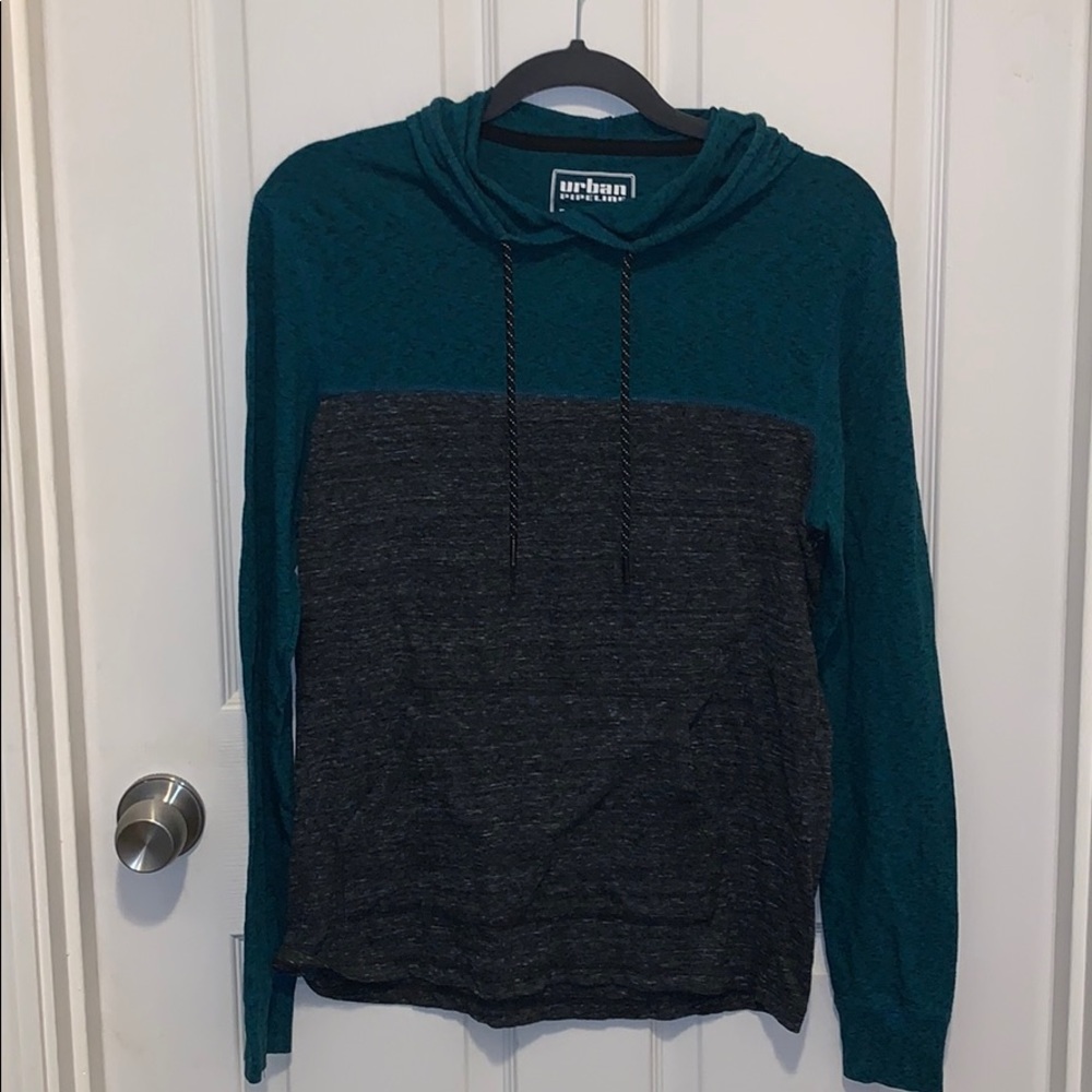 Men’s small long sleeve shirt with hoodie